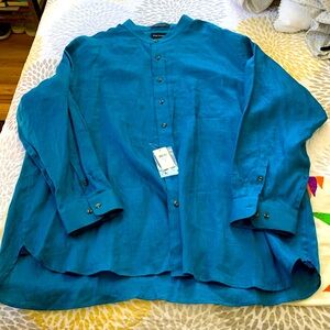 Men’s Finest Pure Linen Nehru Collar Shirt